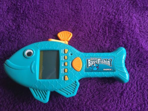 Junior Bass Fishin' Electronic Handheld LCD Game - Radica 1997