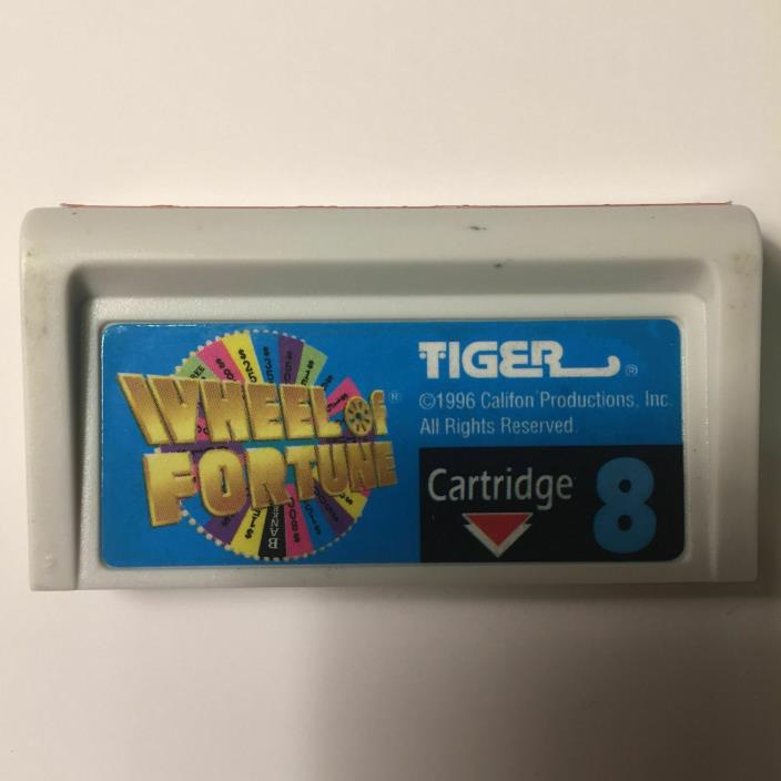 Wheel Of Fortune Hand Held Game Cartridge 8 (1995) Tiger FAST FREE SHIP