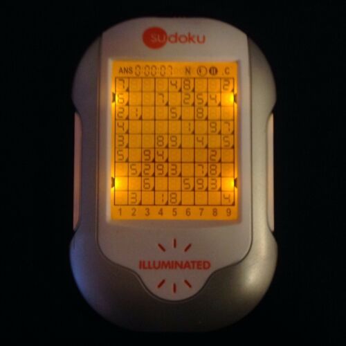 Sudoku Illuminated Mega Screen Handheld Electronic Game Techno Source Light -B1