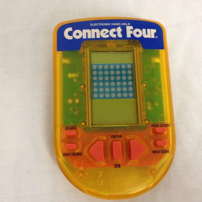Electronic Hand-Held CONNECT FOUR Game By Milton Bradley 1995
