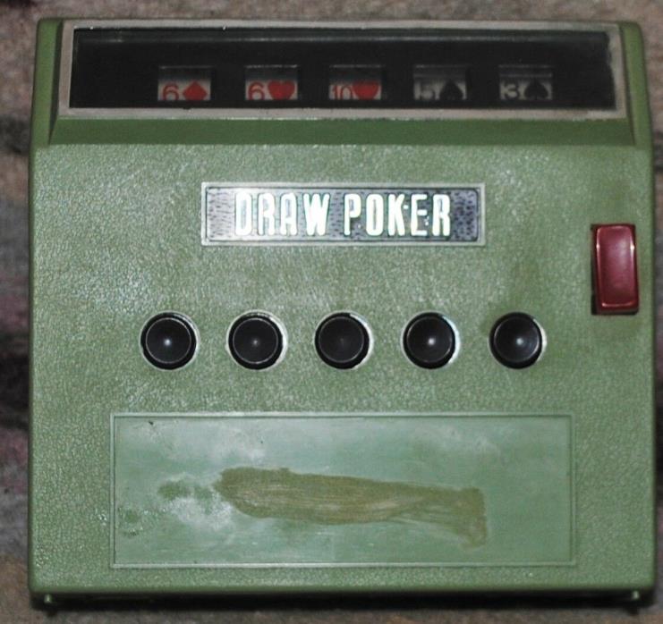 Vintage 1971 Draw Poker Game by Waco  FREE SHIPPING