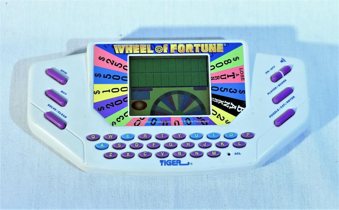 Tiger Wheel of Fortune 1995 with Cartridge Tested & Working Great Condition
