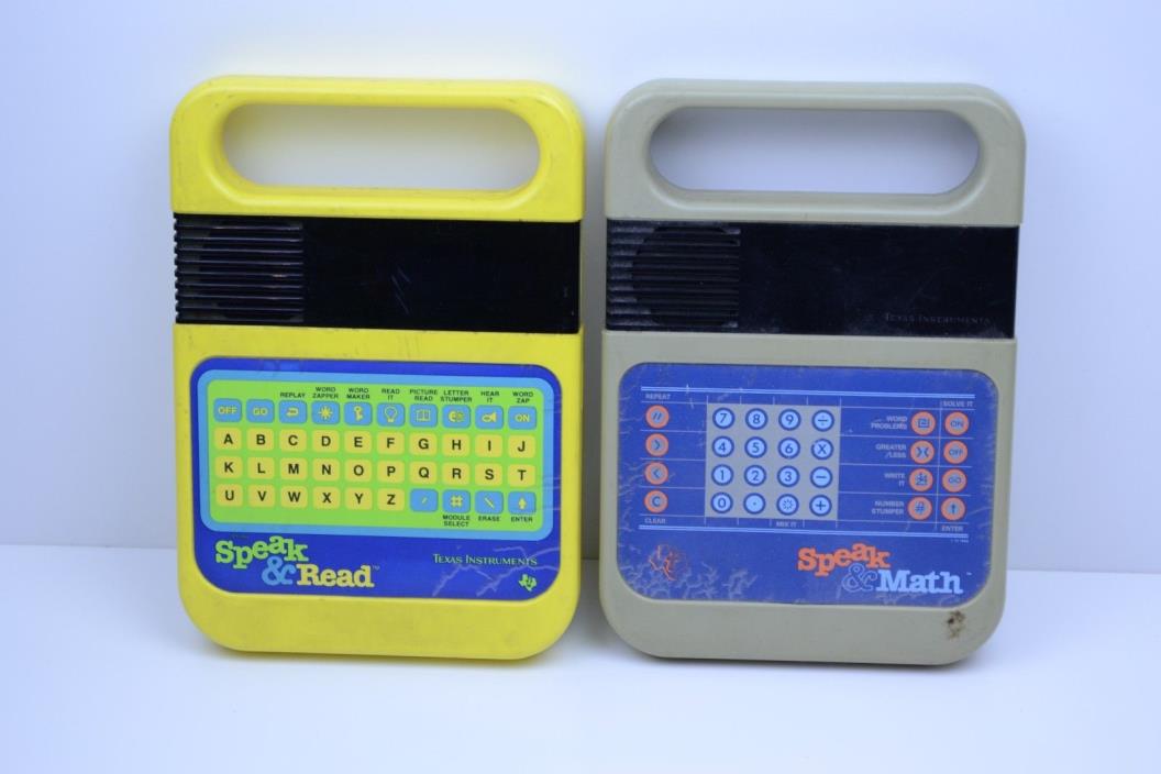Vintage Texas Instruments Electronic Game Speak & and Math Read Lot 1980