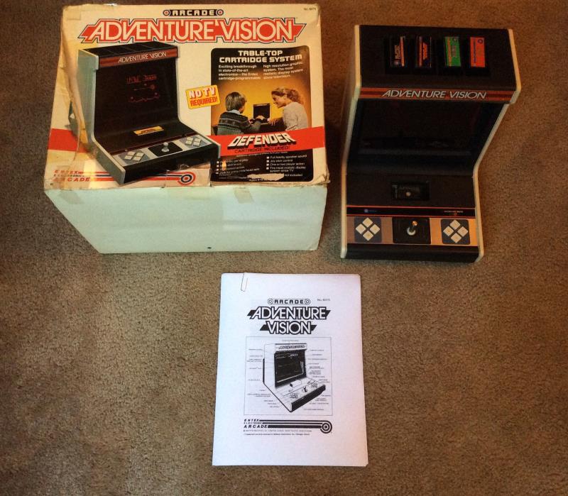 Entex Adventurevision Adventure Vision Console + All 4 Carts + Boxed, Holy Grail