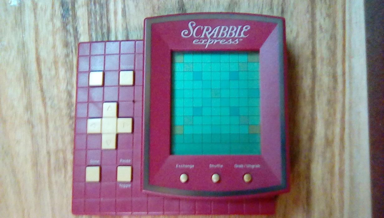 Electronic Scrabble Express Handheld Game Hasbro 1999 Works Great