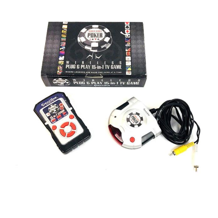 WORLD SERIES OF POKER WIRELESS PLUG & PLAY 15 IN 1 TV GAME EXCALIBUR ELECTRONICS