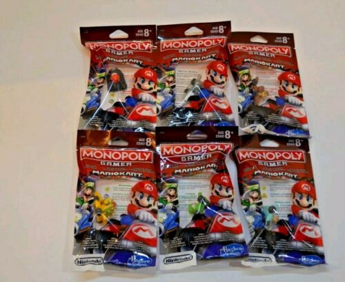 Super Mario Bros.Nintendo Monoply Game Board  Mario Kart Pieces 6 Power Pack