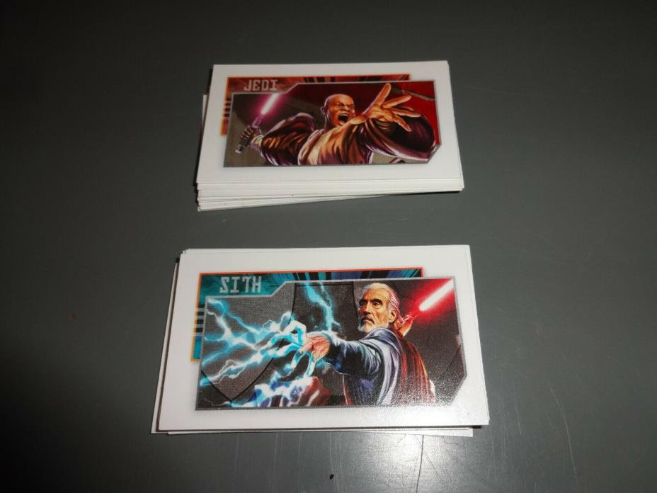 Star Wars Saga Edition Monopoly Replacement Parts Sith Jedi Cards