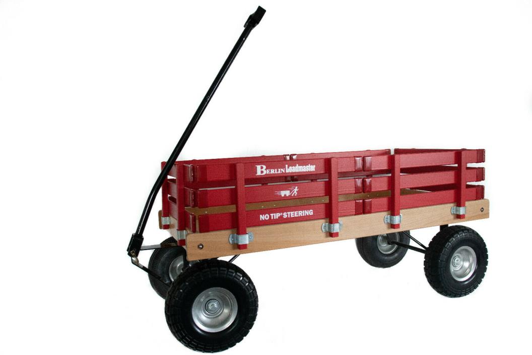 Berlin F600 Amish-Made All-Terrain Tires Loadmaster Wagon, Red