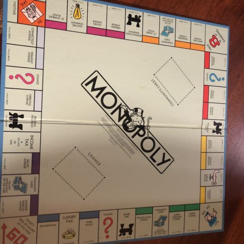 1985 Standard Edition Monopoly Replacement Board And Game Instructions