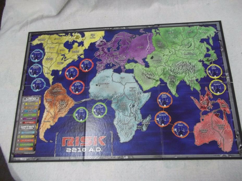 Risk 2210 A.D. Game Replacement Earth Game Board Avalon Hill 2001