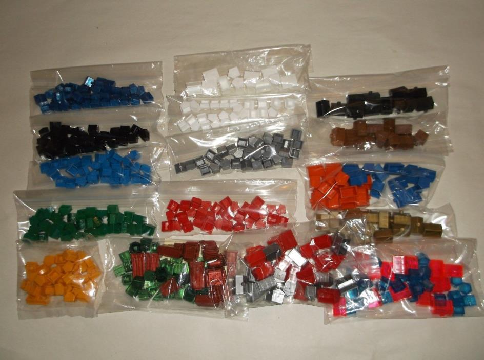 Lot of 452 Monopoly Plastic Houses Hotels blue gray white red green Arts  Crafts