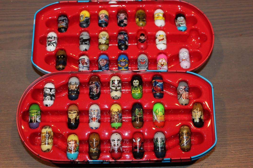 41 Mighty Beanz in Tin Spiderman Case See List