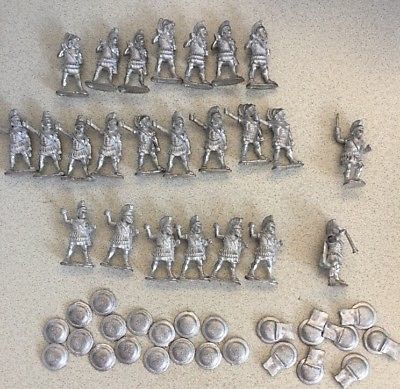 24 Greek Heavy Hoplite General Foundry Regiment Metal Miniature shield War Games