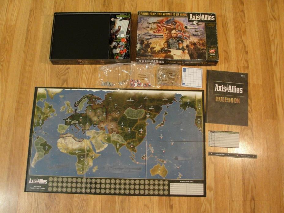 Vintage Axis & Allies Spring 1942 Board Game Avalon Hill Games