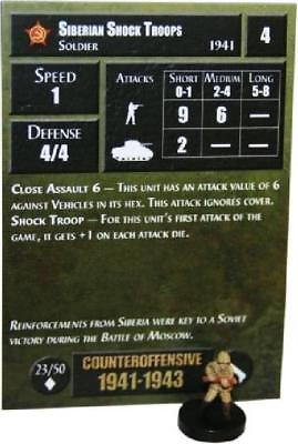 2x Siberian Shock Troops #23 Counter Offensive 1941-1943 NM Axis & Allies