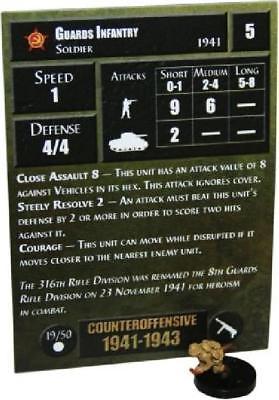 2x Guards Infantry #19 Counter Offensive 1941-1943 NM Axis & Allies Counter