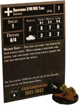 2x Solothurn 31M MG Team #39 Counter Offensive 1941-1943 NM Axis & Allies