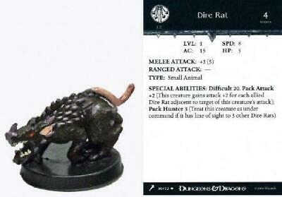 Dire Rat #30 Giants of Legend D&D Miniatures DDM No Card/Dice D&D