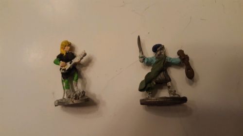 Vintage TSR 1983 metal miniature bards 5304 D&D Monks, Bards, and Thieves