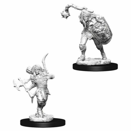 Wizkids Deep Cuts Unpainted Miniatures Elf Male Fighter WZK72598