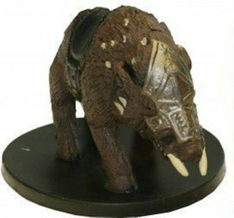 D&D MINIATURE DESERT OF DESOLATION THUNDERTUSK BOAR #09 WITH STAT CARD