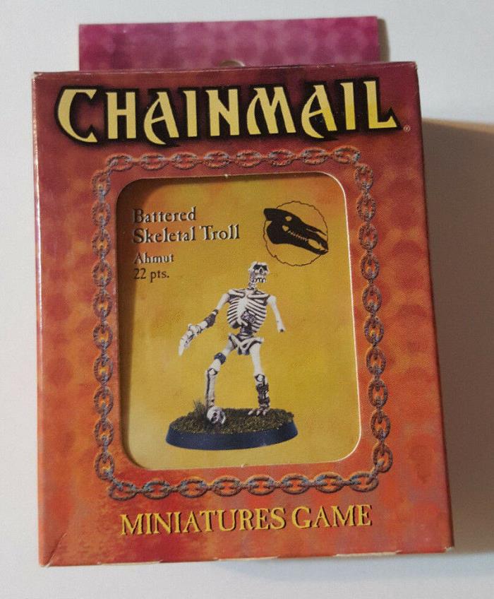 WOTC Dungeons & Dragons Chainmail Ahmut - Battered Skeletal Troll (METAL MIB)