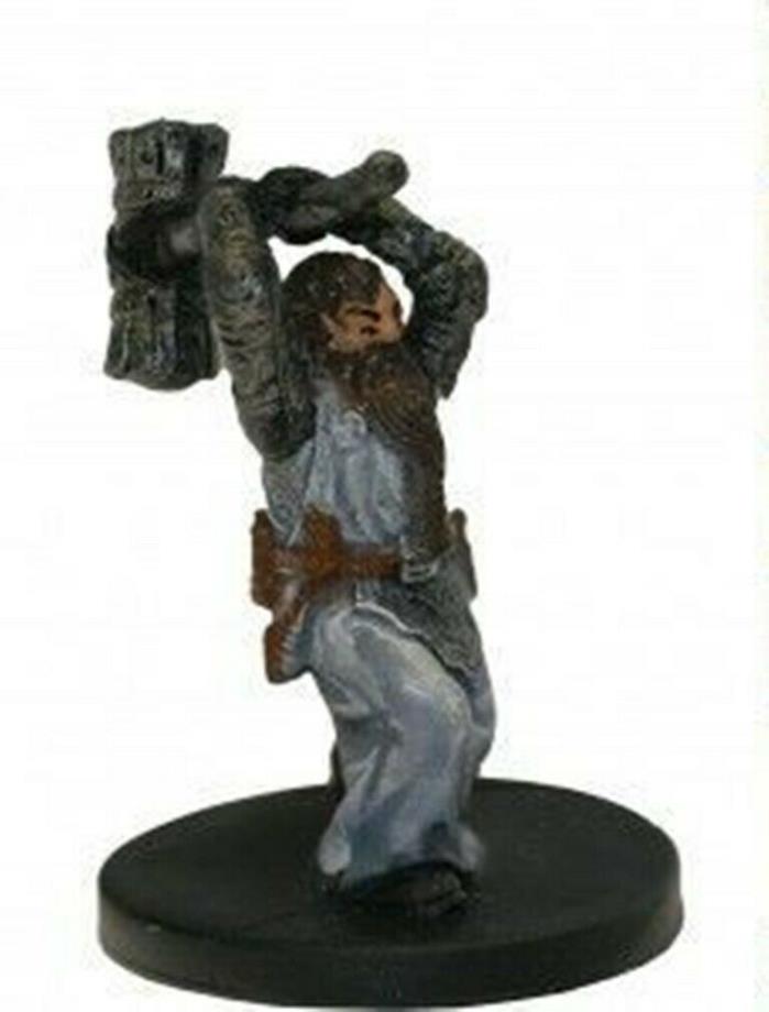 D&D MINIATURE DESERT OF DESOLATION DWARF MAULFIGHTER #04 WITH STAT CARD