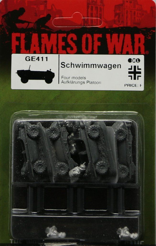 Schwimmwagen platoon 15mm German WWII Flames of War GE411 Amphibious Recon HQ