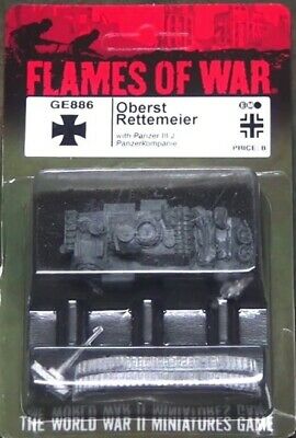 Oberst Rettemeier + PZ-III J German Flames of War 15mm WWII GE886 Panzer 3