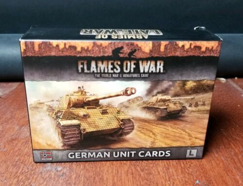 FLAMES OF WAR GERMAN UNIT CARDS BATTLEFRONT WWII