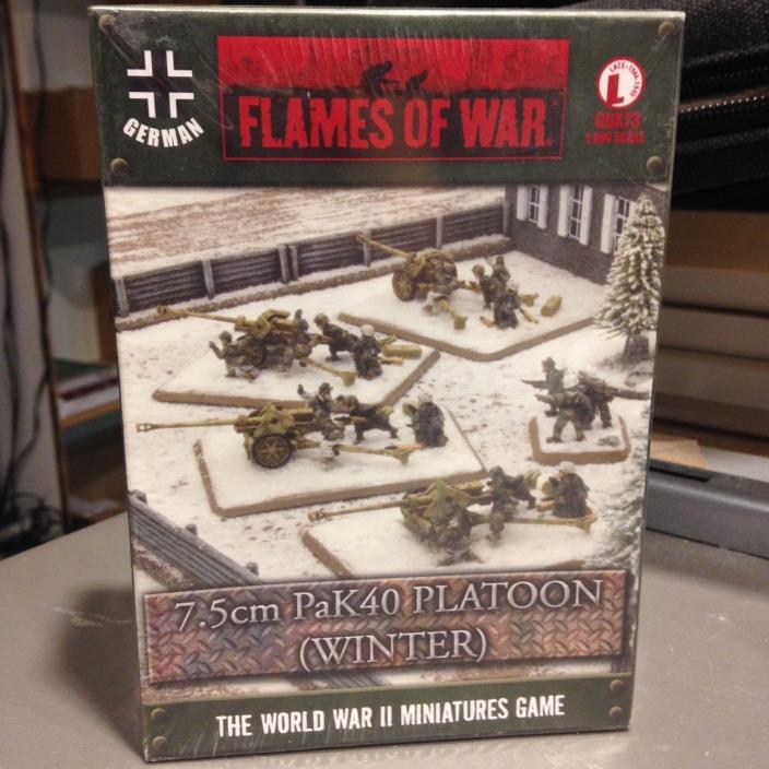 Flames of War 7.5cm PaK40 Platoon (Winter) Box World War II Miniatures Game