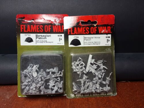 FOW BERSAGLIERI INFANTRY MORTAR PLATOON NEW ITALIAN LOT OF 2 IT722 IT725 15MM...