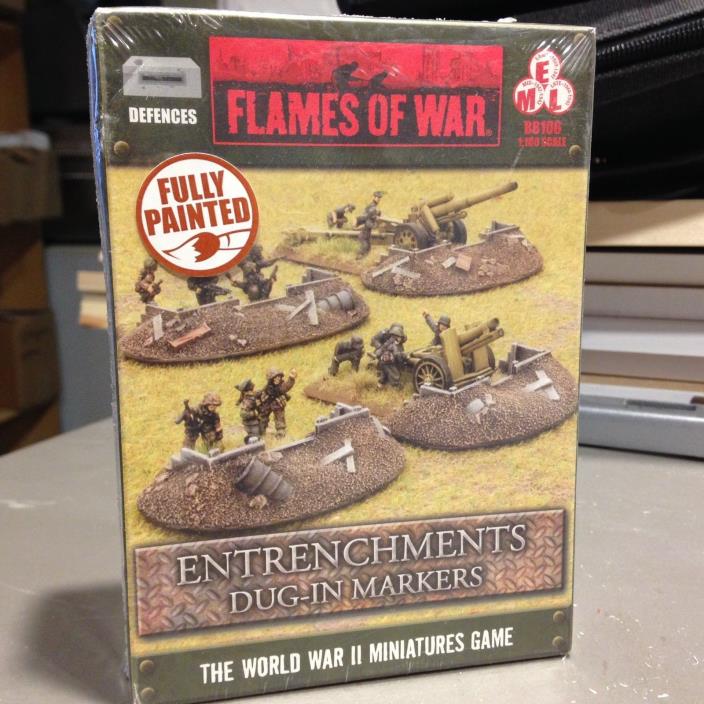 Flames of War FULLY PAINTED Entrenchment Dug-In Markers World War II Miniatures