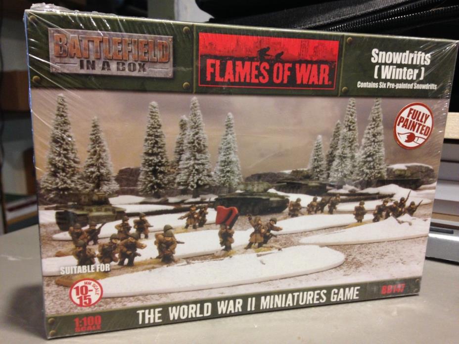 Flames of War FULLY PAINTED Snowdrifts Winter Box World War II 2 Miniatures Game