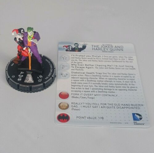 Heroclix No Mans Land Set The Joker and Harley Quinn No 006 LE Figure w Card