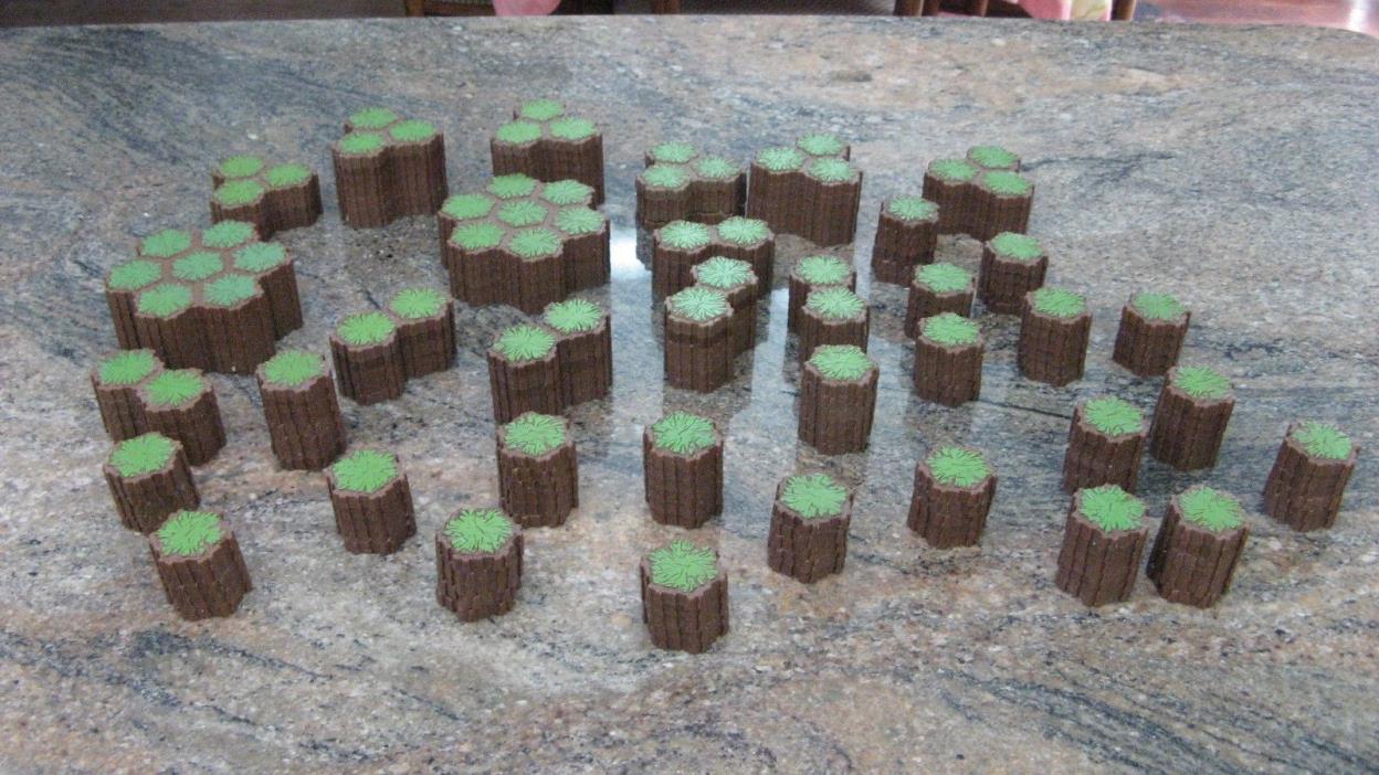 Heroscape Large Grass Terrain Lot - 198 pieces, 362 Hexes