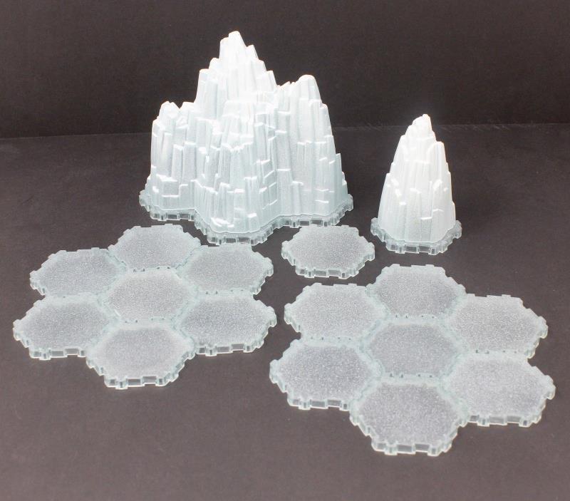 Heroscape Terrain - Thaelenk Tundra Expansion - Ice Glacier Mountain with Base