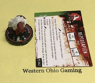Horrorclix The Lab Reptosapien #042 Veteran USED Figure from Booster Pack