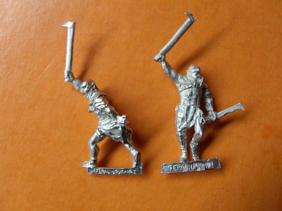 (Q716) GW LORD OF THE RINGS FERAL URUK-HAI (2) METAL OOP