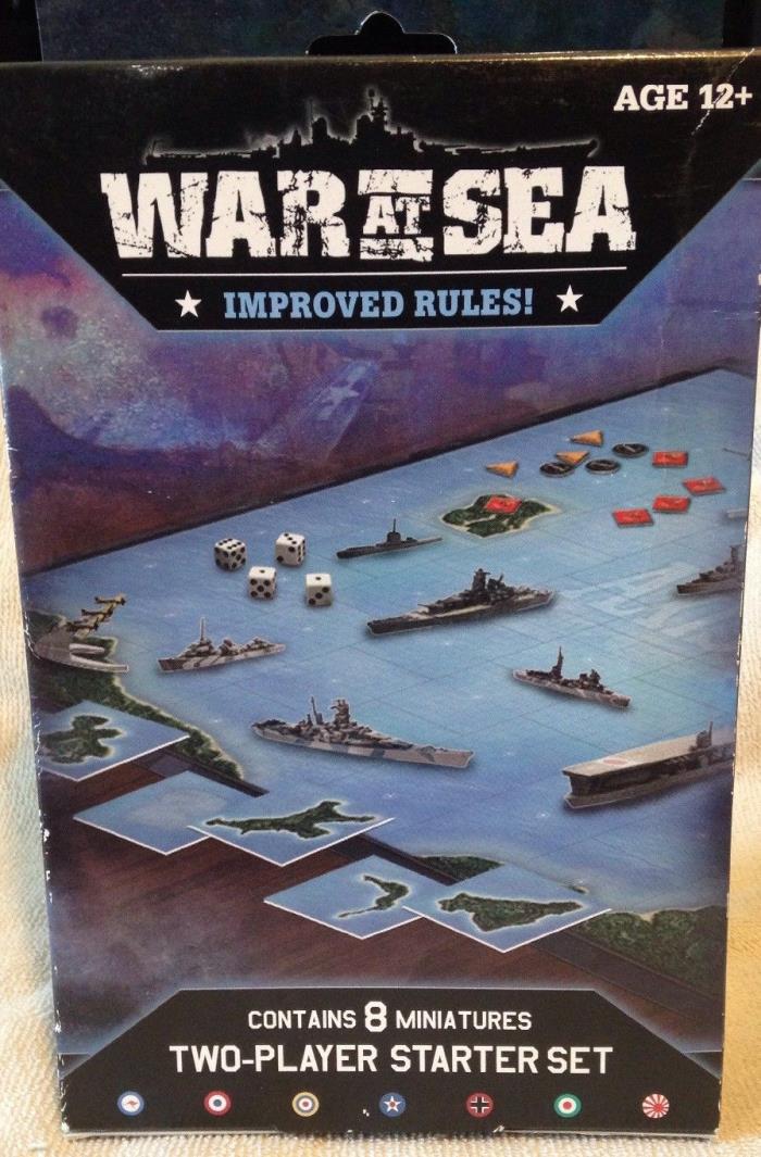Axis & Allies Naval Miniatures War at Sea 2-Player Starter Set 8 Miniatures