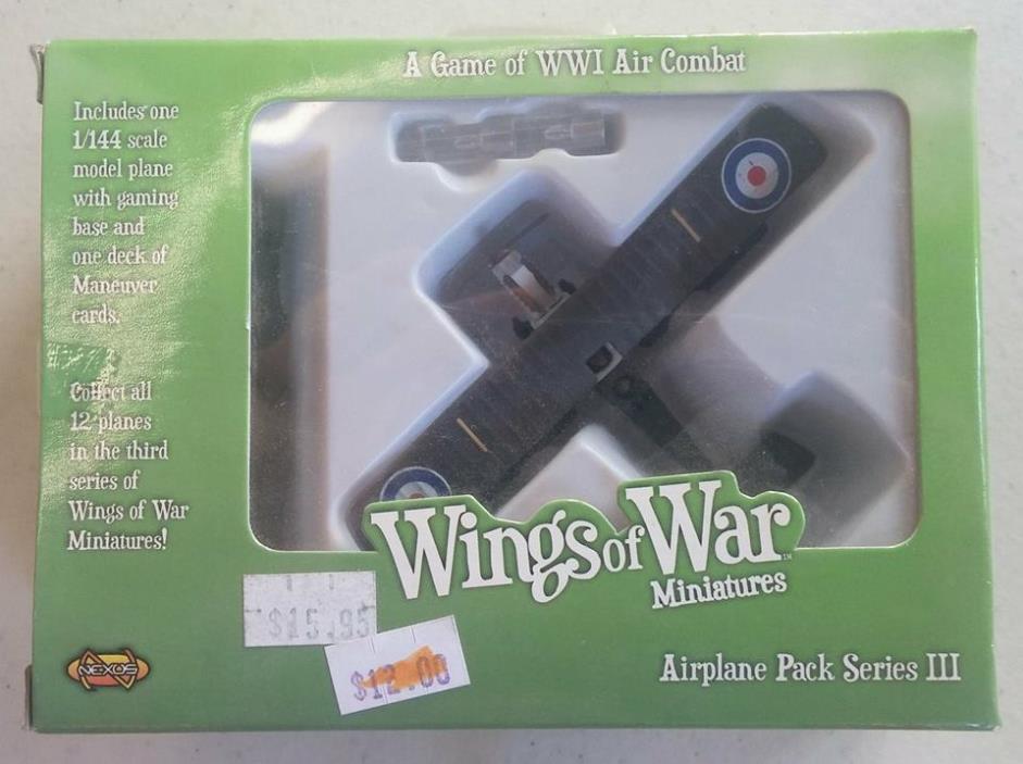 NEW Wings of War Miniatures RAF RE8 Longton & Carson Series III 1/144 WW13h NIB