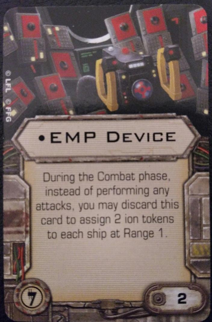 Star Wars X Wing EMP Device Illicit Upgrade Card