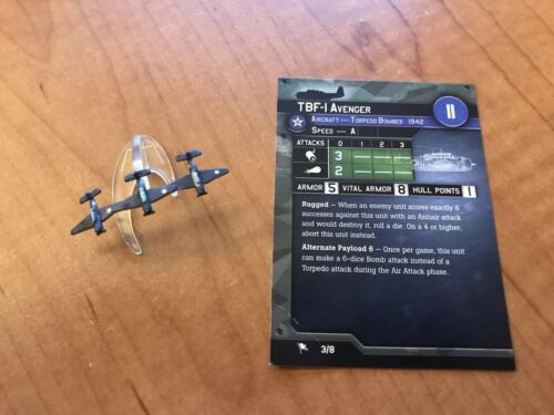 TBF-1 AVENGER, AXIS & ALLIES WAR AT SEA, REVISED STARTER SET, 3/8