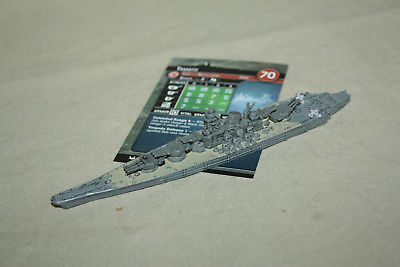 WOTC AXIS & ALLIES WAR AT SEA YAMATO NAVAL MINIATURE 63/64 (R) WITH CARD 8511