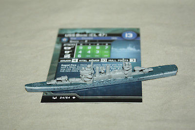 WOTC AXIS & ALLIES TASK FORCE USS BOISE NAVAL MINIATURE 24/60 (U) W/CARD