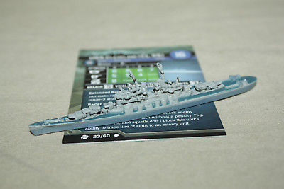 WOTC AXIS & ALLIES TASK FORCE USS CLEVLAND NAVAL MINIATURE 23/60 (U) W/CARD