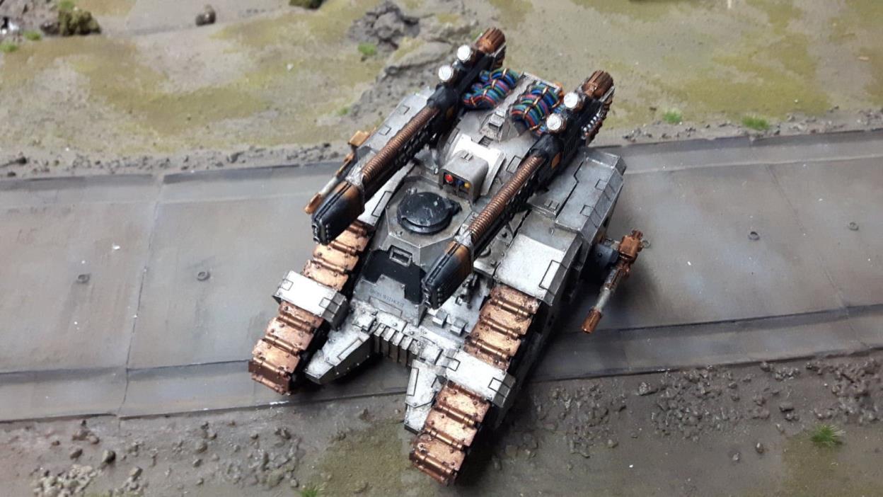 Legion Sicaran Omega Tank Destroyer Iron Warriors painted