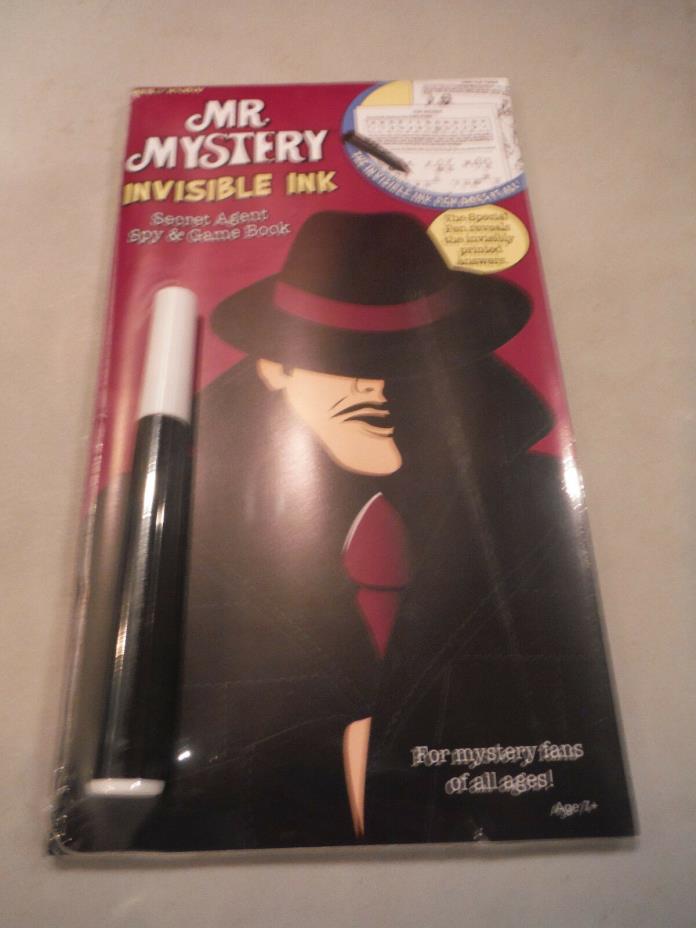 NEW MR. MYSTERY Invisible Ink Secret Agent & Spy Game Book!