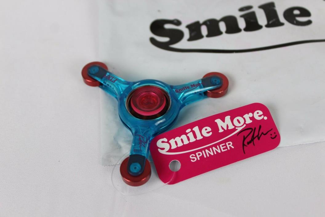 Original Roman Atwood Rare 1199 of 5000 Smile More Blue Fidget Spinner